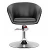 Перукарське крісло ЧОРНЕ на гідравліці Мурат Р на млинці (круглої дискової бази), фото 5