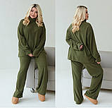 Прогулянковий жіночий ангоровий костюм батал вільного крою (р.48-62). Арт-2853/24, фото 8