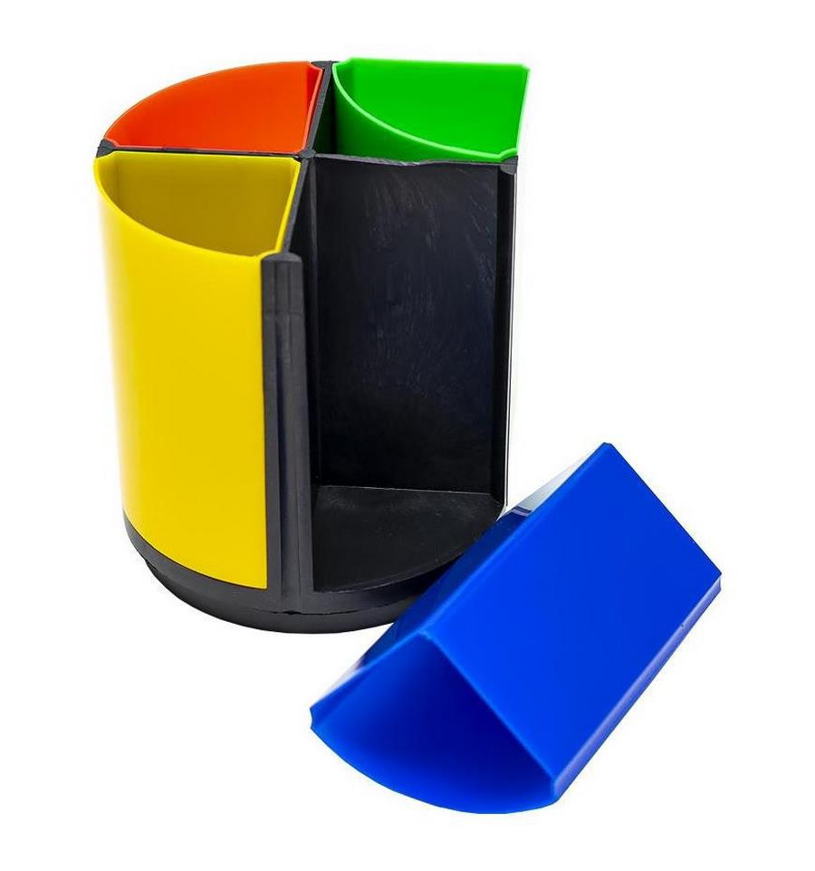 Склянка для ручок COLOR-IT 468 пластикова 10х10х11 см, фото 1