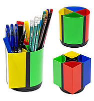 Склянка для ручок COLOR-IT 468 пластикова 10х10х11 см, фото 2