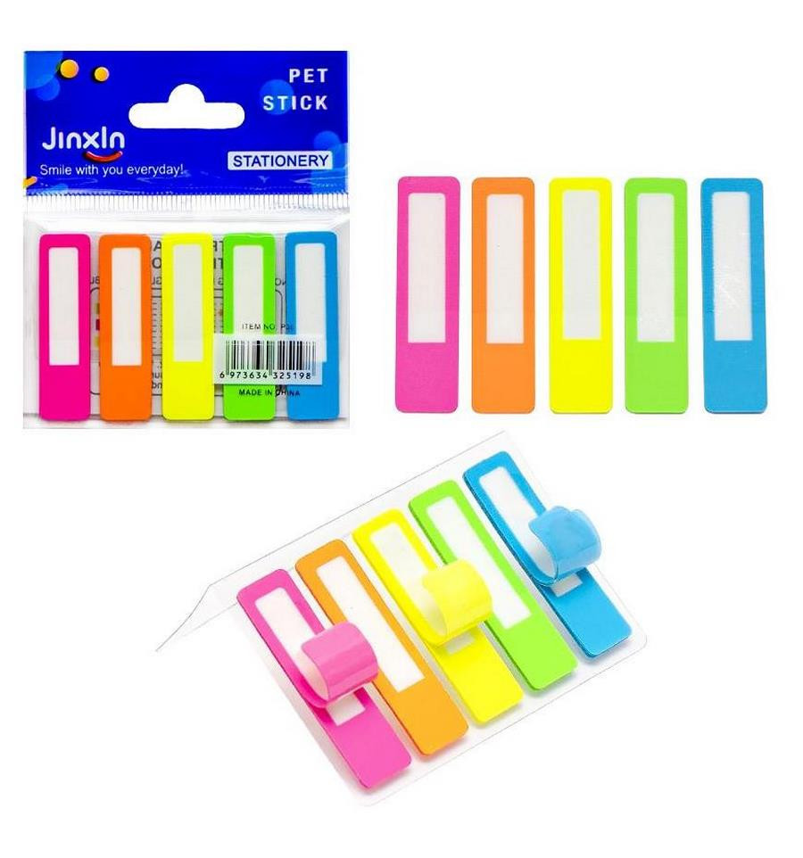 Закладка неонова "Stick Notes" COLOR-IT Р36, 5 кольорів, фото 1
