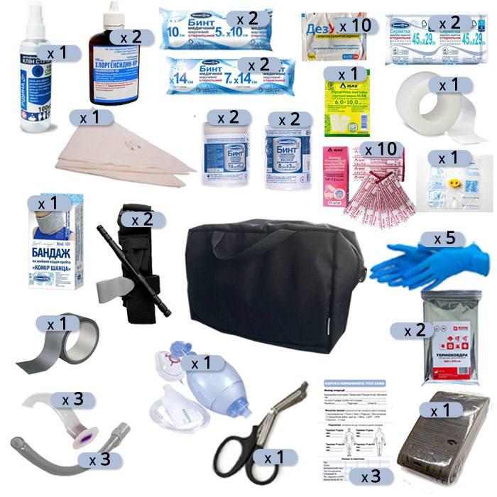 Аптечка медична автомобільна для підрозділів патрульної поліції (за наказом МВС України від 20.05.2016р. № 396) (Турнікет Dnipro)