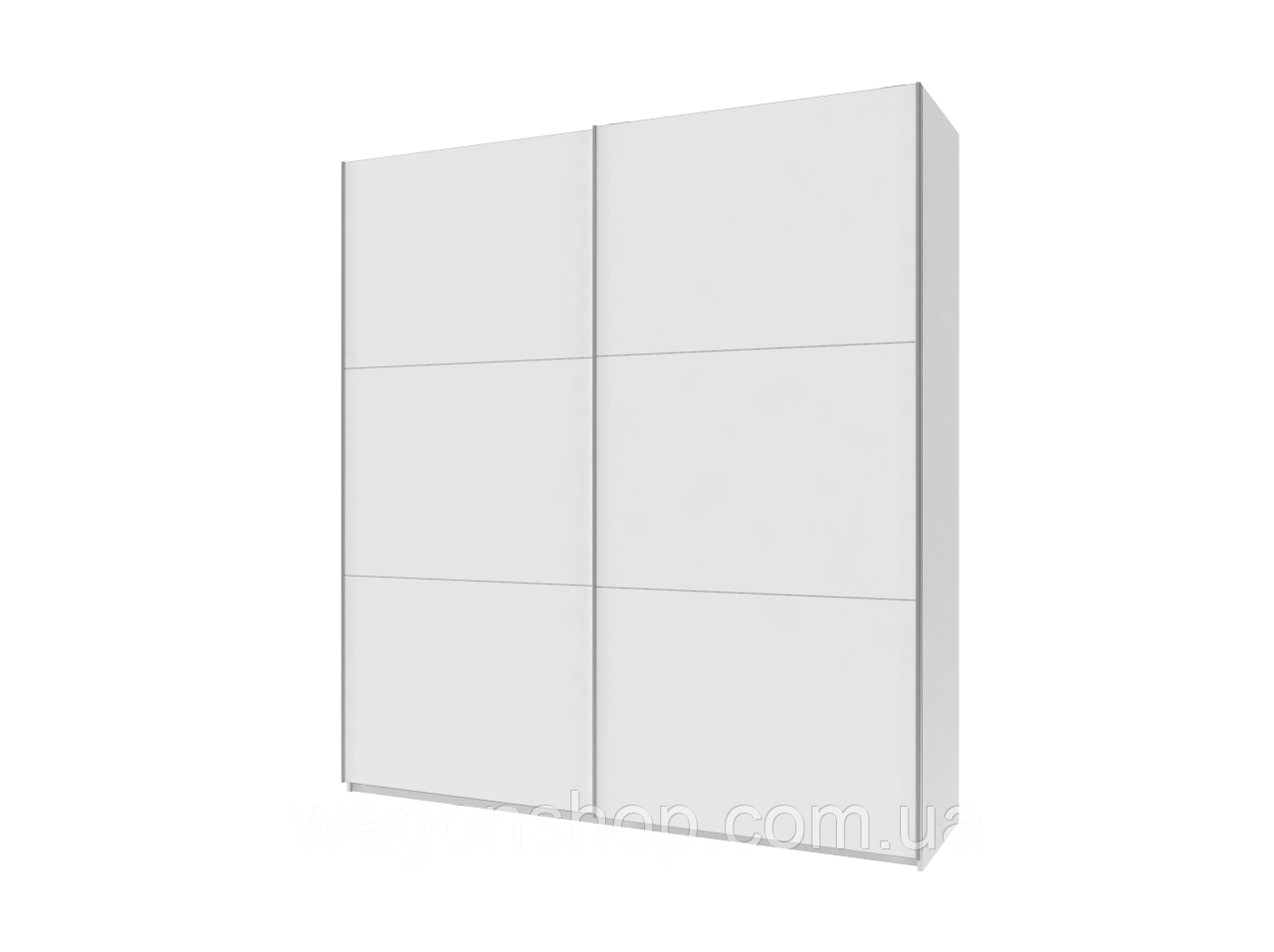 Шафа купе Doros G-Caiser Білий  2 ДСП / 3 частини 220х60х240 (42003007), фото 1