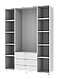 Розпашна Шафа для одягу Doros Гелар Білий 4 ДСП 155х49,5х203,4 (42001022), фото 2