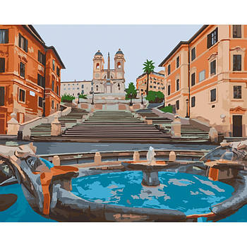 Картина за номерами mebelime  "Площа Іспанії в Римі" Art Craft 11228-AC 40х50 см