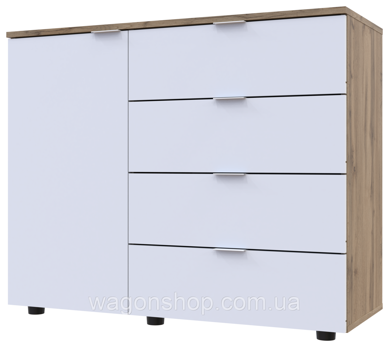 Комод Doros С1 Тахо / Білий 100х38,1х81,2 (41510010), фото 1