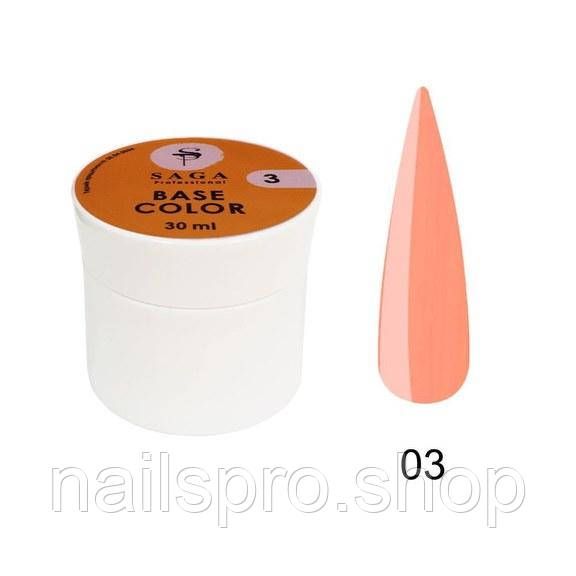 Кольорова база для гель лаку Saga Professional Color Base №3 30 мл, фото 1