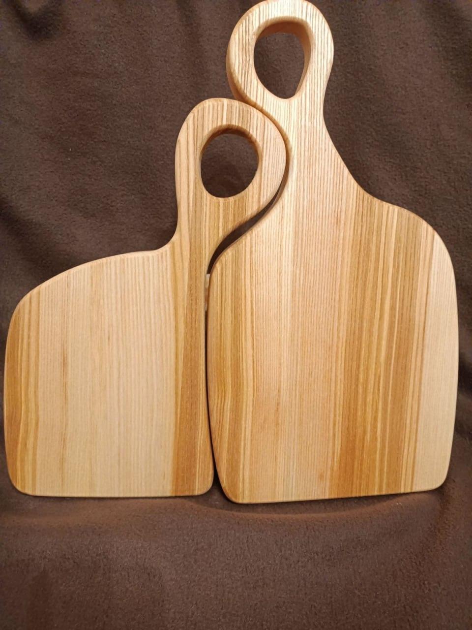 Кухонні парні дошки дерев'яні з ручкою для підмішування, обробні дошки ручної роботи з дерева