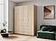 Розпашна Шафа для одягу Doros Гелар Дуб Cонома 4 ДСП 155х49,5х203,4, фото 3