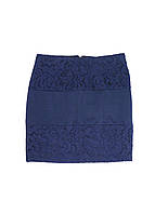 Женская мини юбка с гипюром S 44 темно-синий Springfield