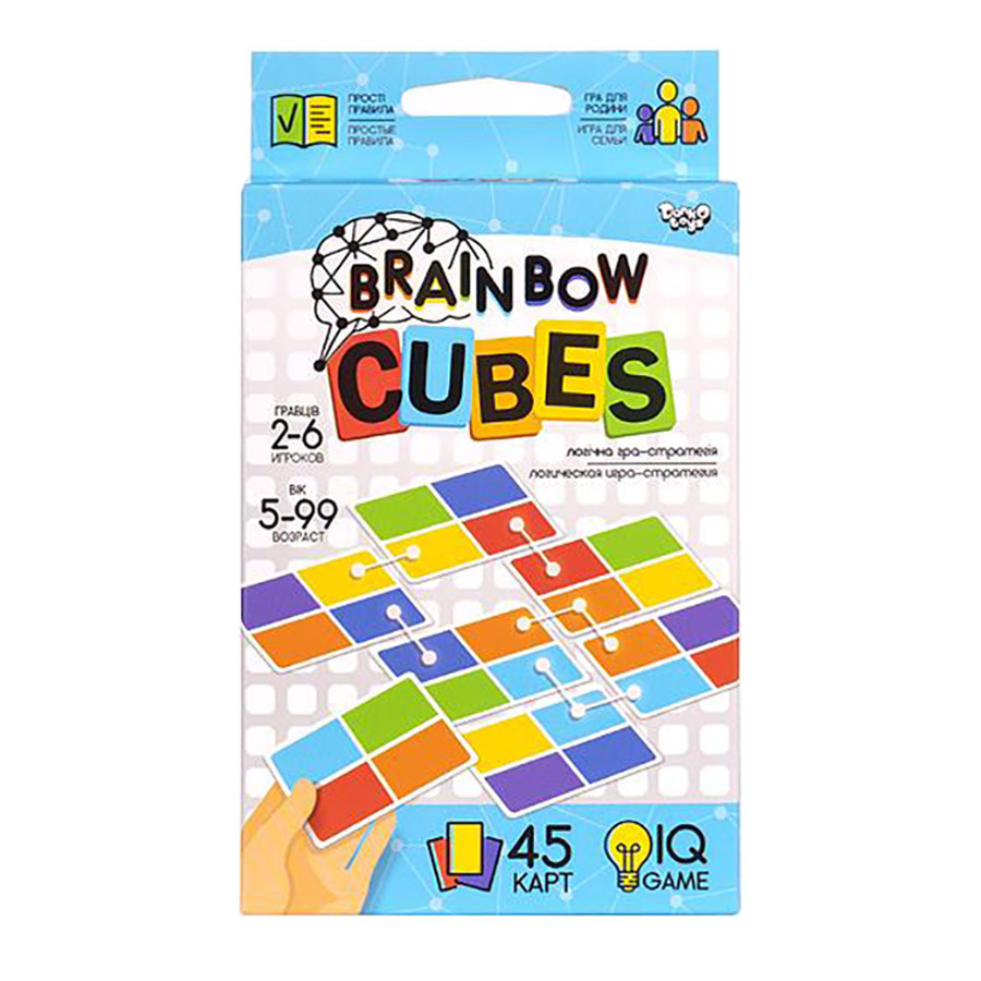 Розважальна настільна Гра mebelime "Brainbow CUBES" G-BRC-01-01, 45 карт