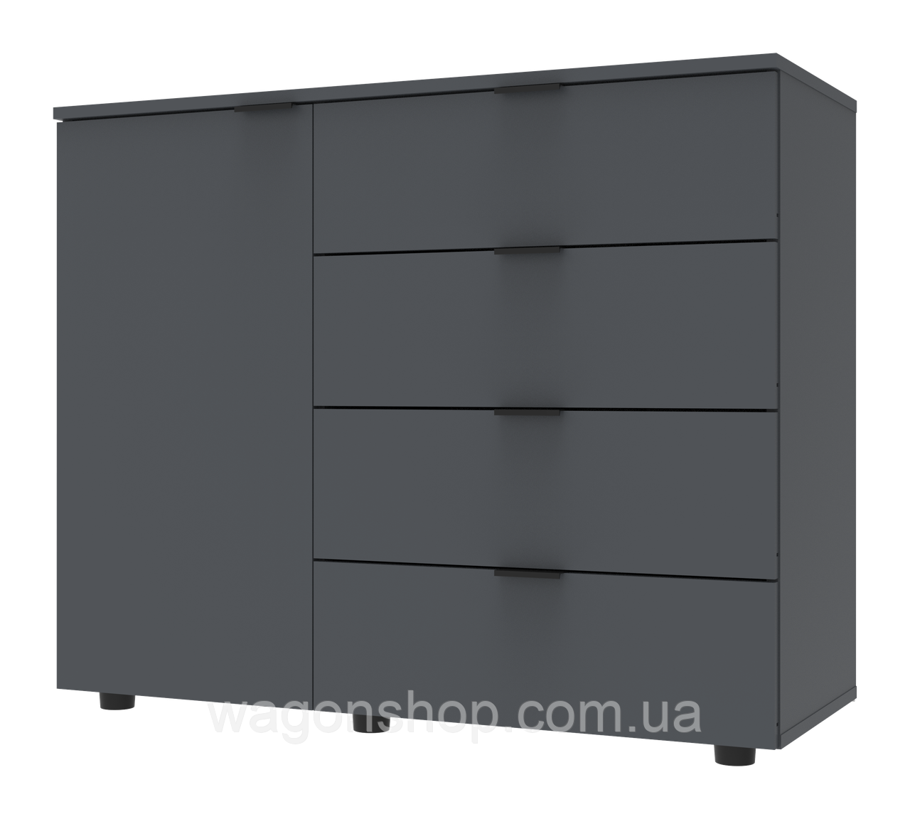 Комод Doros С1 Дуб Графіт 100х38,1х81,2 (41510069), фото 1