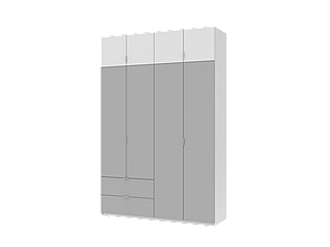 Розпашна Шафа для одягу Doros Лукас Білий / Cірий 160х50х240 (80737068)