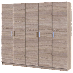 Шафа для одягу Doros Промо Дуб Cонома 2+3 ДСП 225х48х204 (42005003)