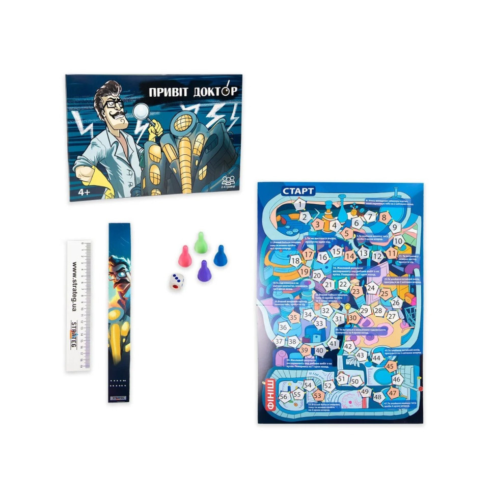 Настільна Гра mebelime -бродилка "Привіт доктор" Strateg 30779 українською мовою, фото 1