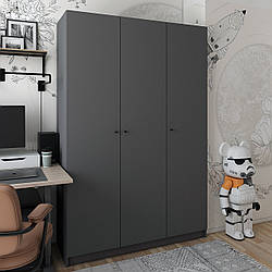 Шафа для одягу  Doros  Promo Графіт 3 ДСП 135х48х204 (44900233)