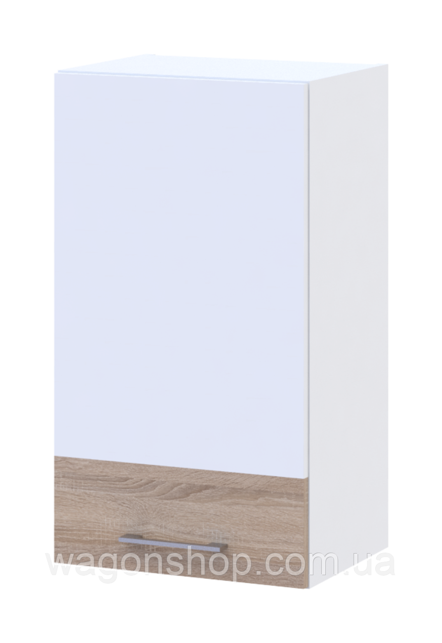 Кухня Doros Лея В72_Ш40  верхня вузька  Білий/Дуб Сонома ДСП 40х31.6х72 (81359337.2), фото 1