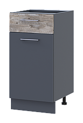 Кухня Doros Лея НЯ82_40 нижня вузька  Графіт/Клондайк ДСП 40х46.6х82 (80359569.6)