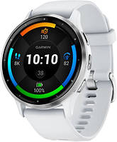 Смарт годинник Garmin Venu 3 Silver Stainless Steel Bezel with Whitestone Case and Silicone Band