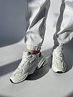 Кроссовки кожаные Nike M2k tekno, Кеды Найк белые, женские и мужские кроссовки. Женская мужская обувь унисекс