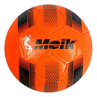 Мяч футбольный №5 лакированный "Meik", оранжевый от LamaToys