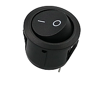 AC 6A 10A 250 В вкл. выкл. круглый кулисный переключатель черный 2-контактный выключатель питания черный