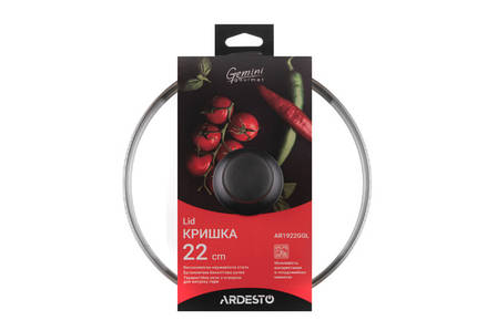 Кришка Ardesto Gemini Gourmet 22 см, скло, неіржавка сталь, бакеліт, фото 3