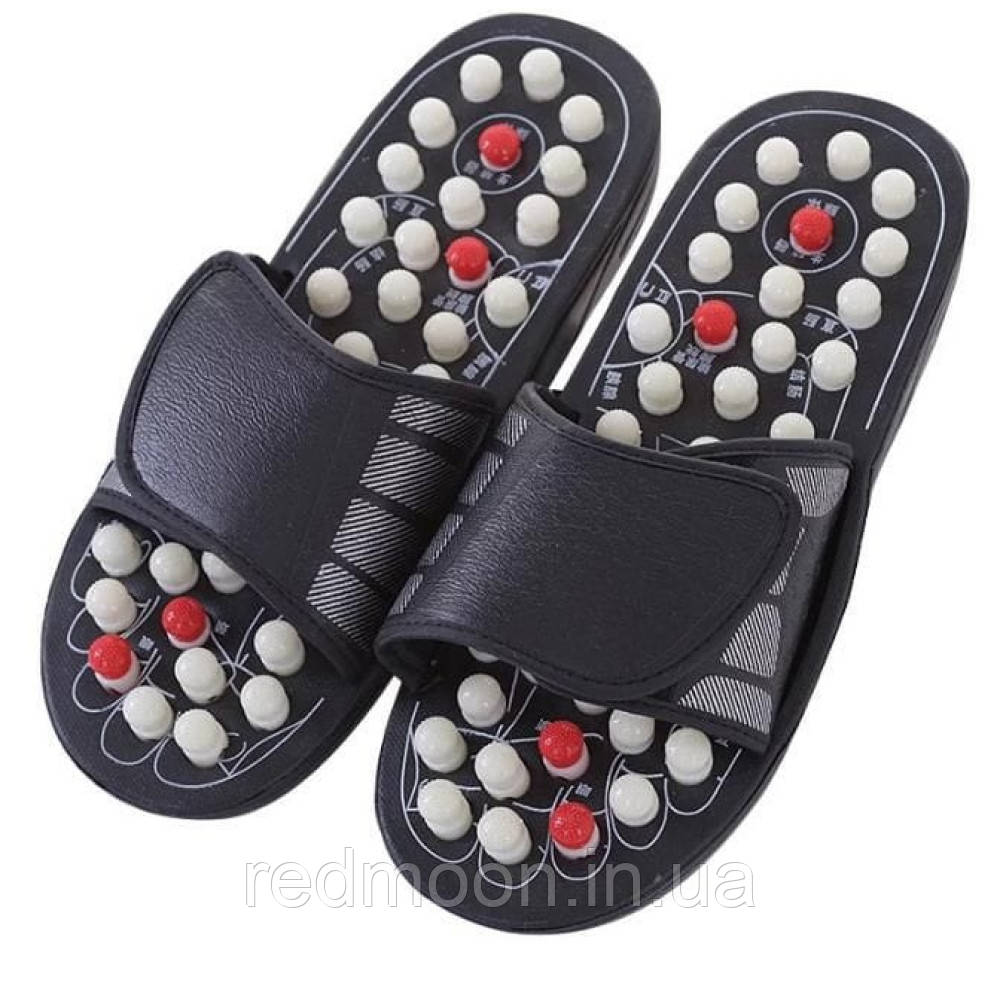 Рефлекторні масажні капці 40-41р , Massage Slipper NJ-498 / Масажні шльопанці / Ортопедичні шльопанці