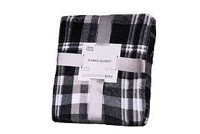 Плед Ardesto Flannel клітинка сіра, 200х220 см (ART0102PB)