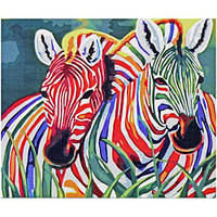 Картина по номерам "Радужные зебры" от LamaToys
