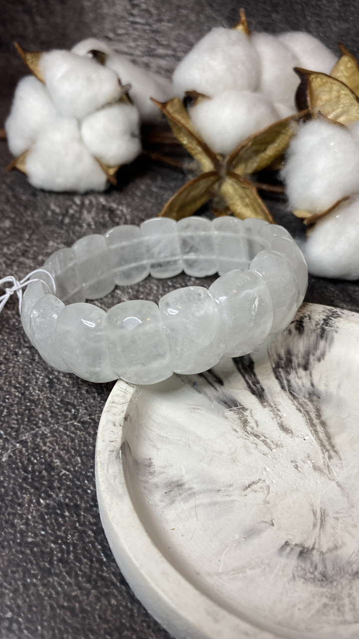 Гірський кришталь браслет на резинці гумці браслет із натурального каменю браслет із кришталю. Індія., фото 1