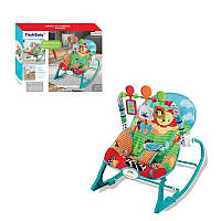 Шезлонг гойдалка для новонароджених Fitch Baby 98615, 0-18 кг, музичне брязкальце, вібрація, нахил спинки