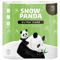 Туалетная бумага Снежная Панда Ultra Care 3 слоя белая 4 шт