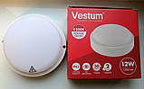 Світильник стельовий світлодіодний для ЖКГ круглий накладний LED 12 W 4500 К 110-265V IP65 Vestum без решітки, фото 6