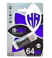 Флеш накопитель USB  Hi-Rali на 64гб / скорость 3.0 / Черный