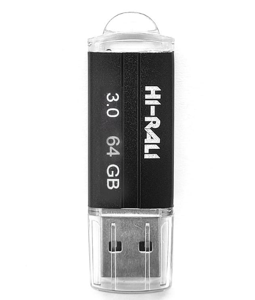 Флеш накопитель USB Hi-Rali на 64гб / скорость 3.0 / Черный - фото 2 - id-p2071813612