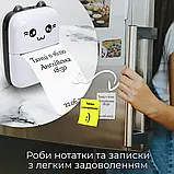 Маленький принтер для друку з телефону портативний дитячий принтер кишеньковий міні принтер Котик, фото 10