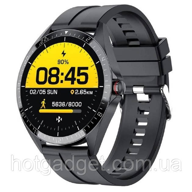 Смарт-годинник Kumi GW16T Black (тонометр, пульсоксиметр)