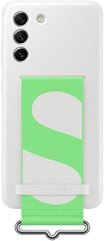 Оригінальний чохол Samsung Silicone Cover with Strap White для Galaxy S21 FE SM-G990, фото 1