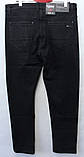 Чоловічі джинси завужені в чорному кольорі на флісі, фото 2