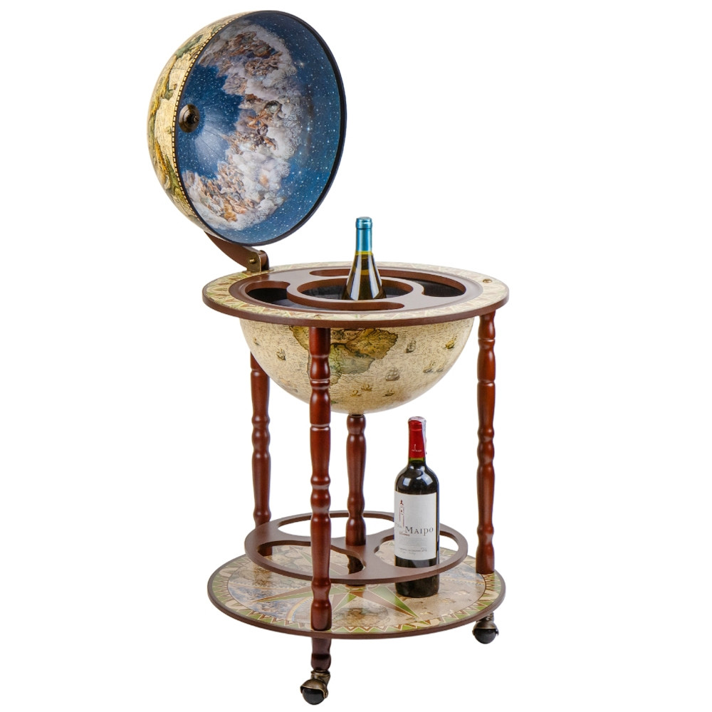 Підлоговий глобус-бар з поличкою "Географія смаку" на коліщатках з діаметром сфери 400 мм, фото 1