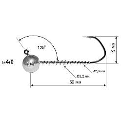 Джиг-головка Дніпро-Свинець Barbarian №4/0
