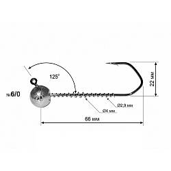 Джиг-головка Дніпро-Свинець Barbarian №6/0