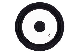 Кришка універсальна Ardesto Black Mars Smart 20/22/24 см, скло, силікон, фото 2