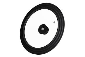 Кришка універсальна Ardesto Black Mars Smart 20/22/24 см, скло, силікон, фото 3