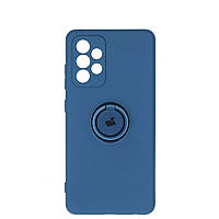Чехол Soft Silicone Case для Samsung Galaxy A52 / A52s Navy Blue with ring