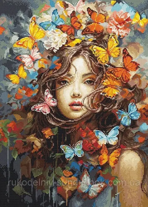 Набір для вишивання хрестиком "Luca-s" BU5043 Магія метеликів, фото 1