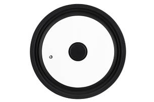 Кришка універсальна Ardesto Black Mars Smart 24/26/28 см, скло, силікон, фото 3