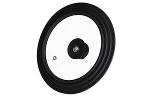 Кришка універсальна Ardesto Black Mars Smart 24/26/28 см, скло, силікон, фото 4