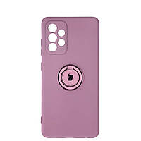 Чехол Soft Silicone Case для Samsung Galaxy A52 / A52s Cherry Purple with ring